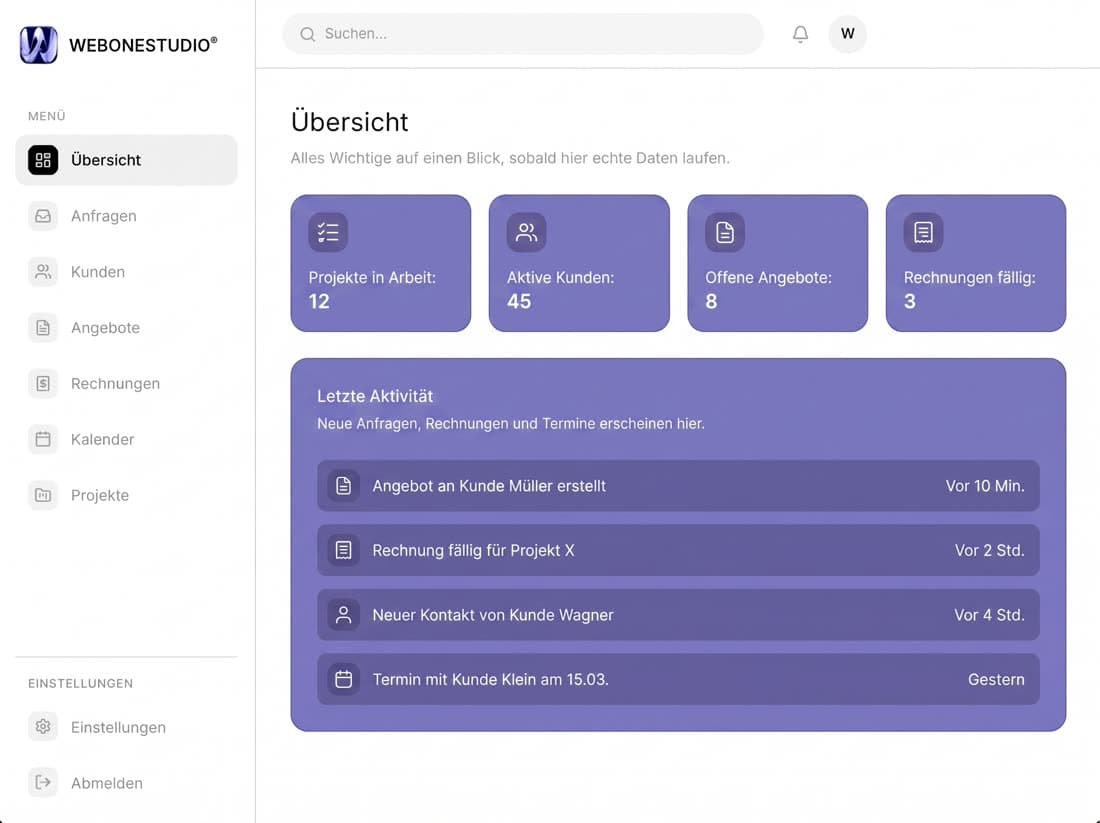 Web App Dashboard